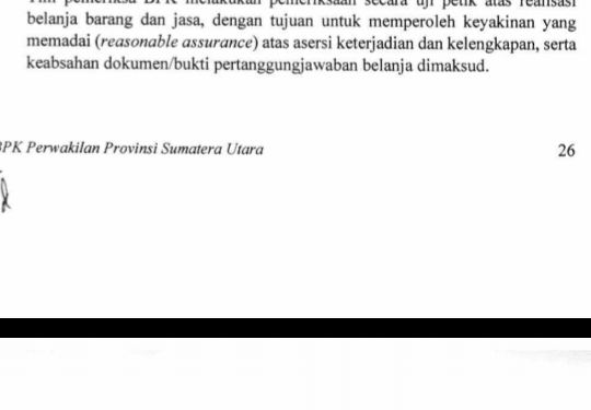 Hasil temuan BPK 2019 untuk laporan keuangan Pemko Tanjungbalai.