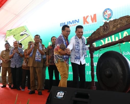 Wagubsu Ijeck saat meresmikan Desa Wisata Sawah Pematang Johar, Senin (3/2).