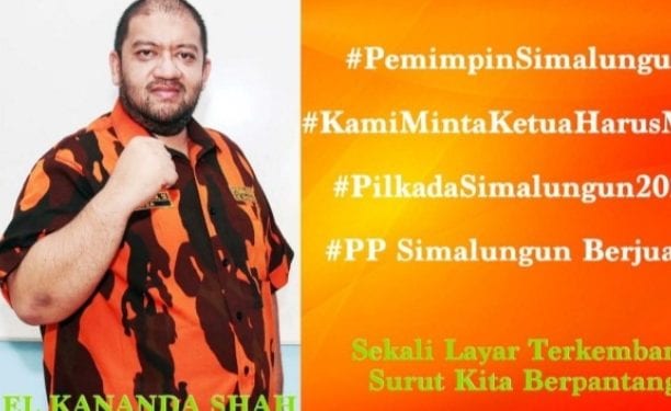 Ketua MPC Pemuda Pancasila Kabupaten Simalungun Elkananda Shah.