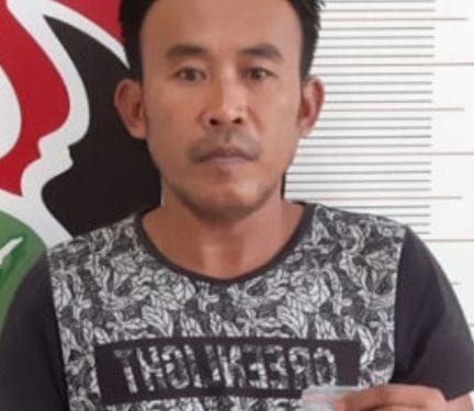 Samsul warga Labura yang ditangkap di Toba karena membawa sabu.