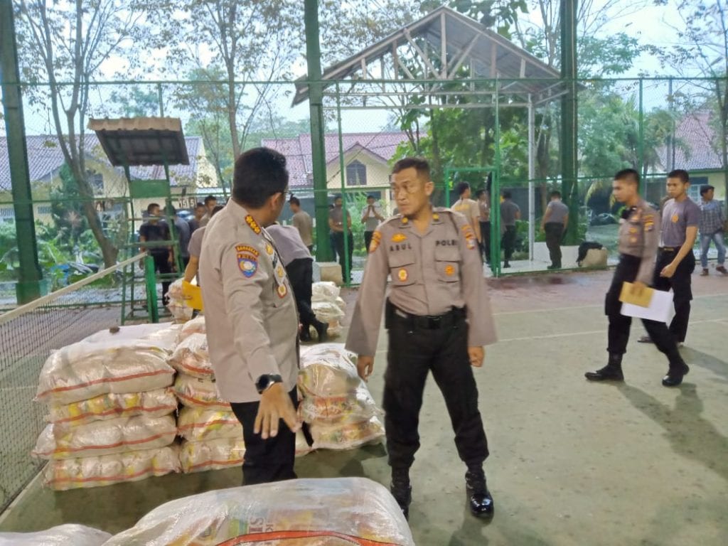 35 ton beras yang akan disalurkan ke masyarakat.