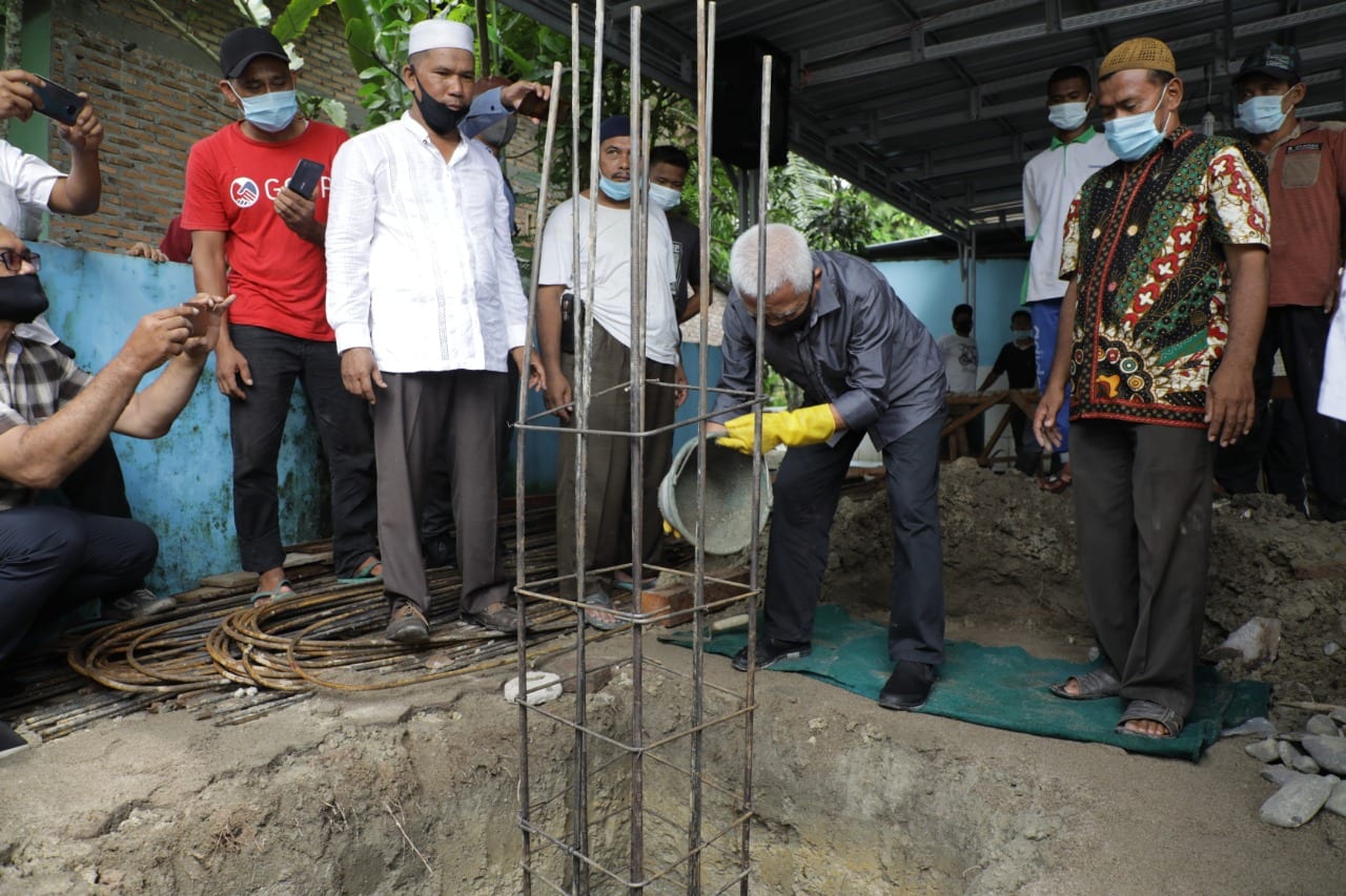 Pesan Bupati Asahan saat Letakkan Batu Pertama Pembangunan Masjid Arrahman