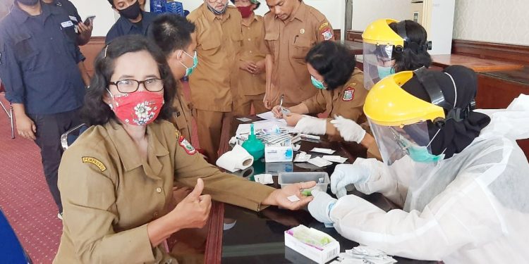 Suasana Rapid Test di Pemko Tanjungbalai.