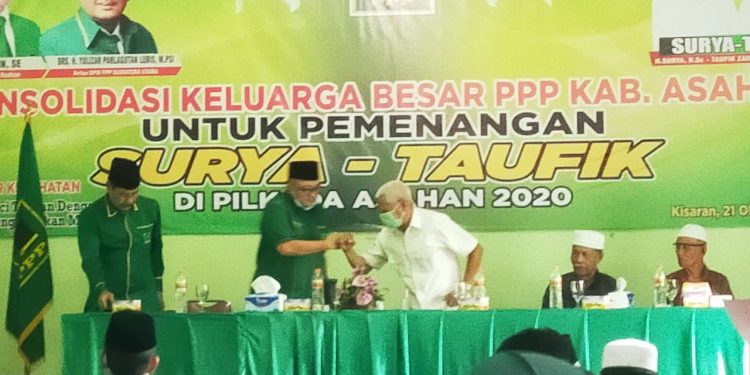 PPP Asahan melakukan penguatan terhadap dukungan pasangan Calon Bupati Asahan Taufik - Surya.