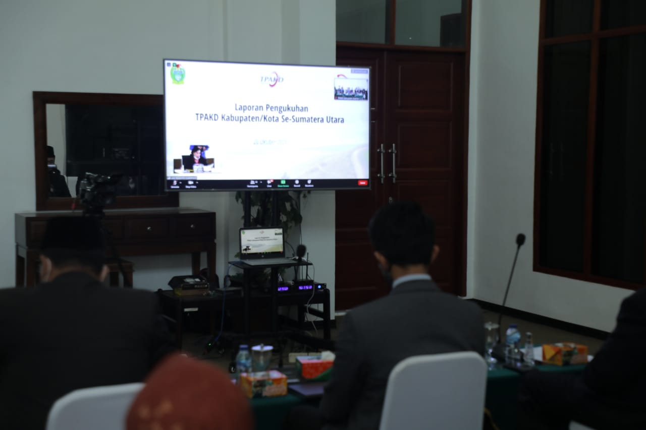 Gubsu Kukuhkan TPAKD Kabupaten Asahan Secara Virtual