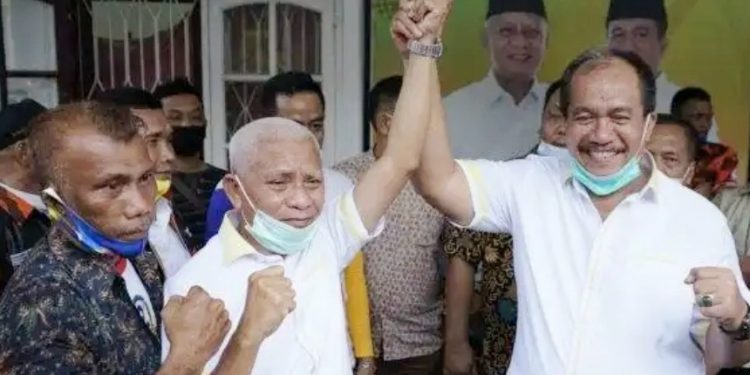 Paslon No 2, Surya -Taufik (ST20) klaim kemenangan Pilkada Asahan 2020 di rumah aspirasi ST20 di Jalan Tusam, Kelurahan Mekar Baru, Kecamatan Kisaran Barat, Asahan.