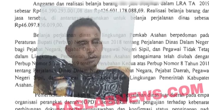 Bukti temuan BPK Atas pembayaran perjalanan dinas dan penginapan yang tak sesuai ketentuan, insert Isa Ansori