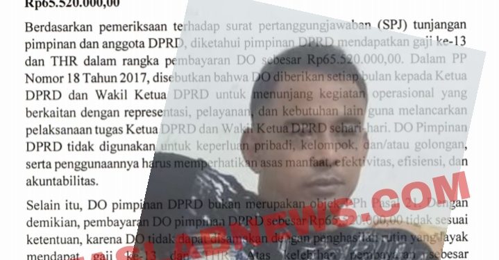 Bukti temuan BPK, Insert Muhammad Isa Ansori