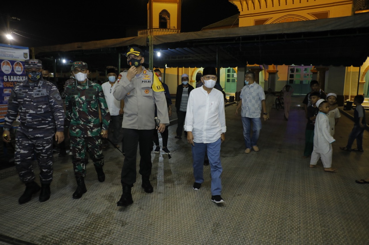 Bupati dan Kapolres Asahan Pantau Tempat Ibadah dan Pusat Perbelanjaan di Malam Idul Fitri