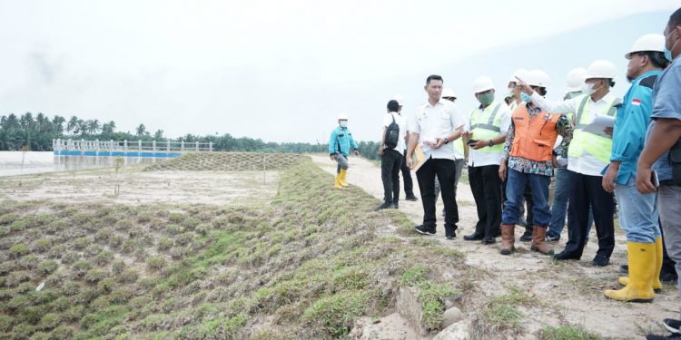 Ini Pesan Bupati Asahan saat Tinjau Pembangunan Bendungan