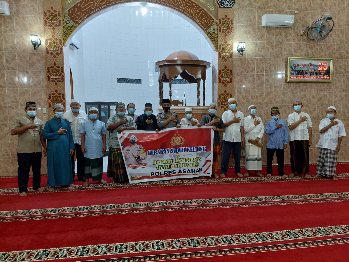 Personil Polres Asahan Gasuling Damas di 7 Masjid