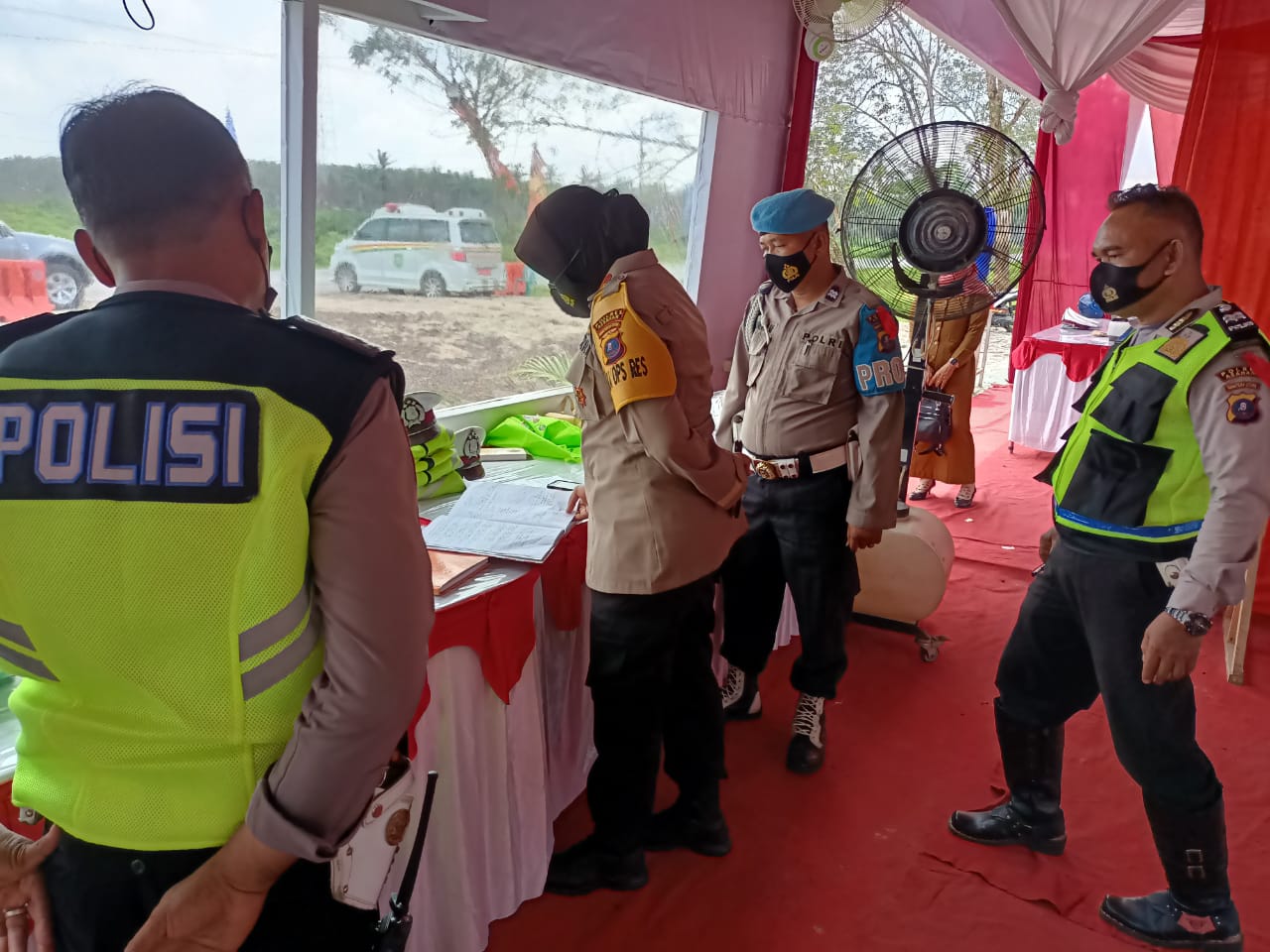 Waka Polres Asahan Minta Personel di Pos PAM Meranti Jaga Kesehatan