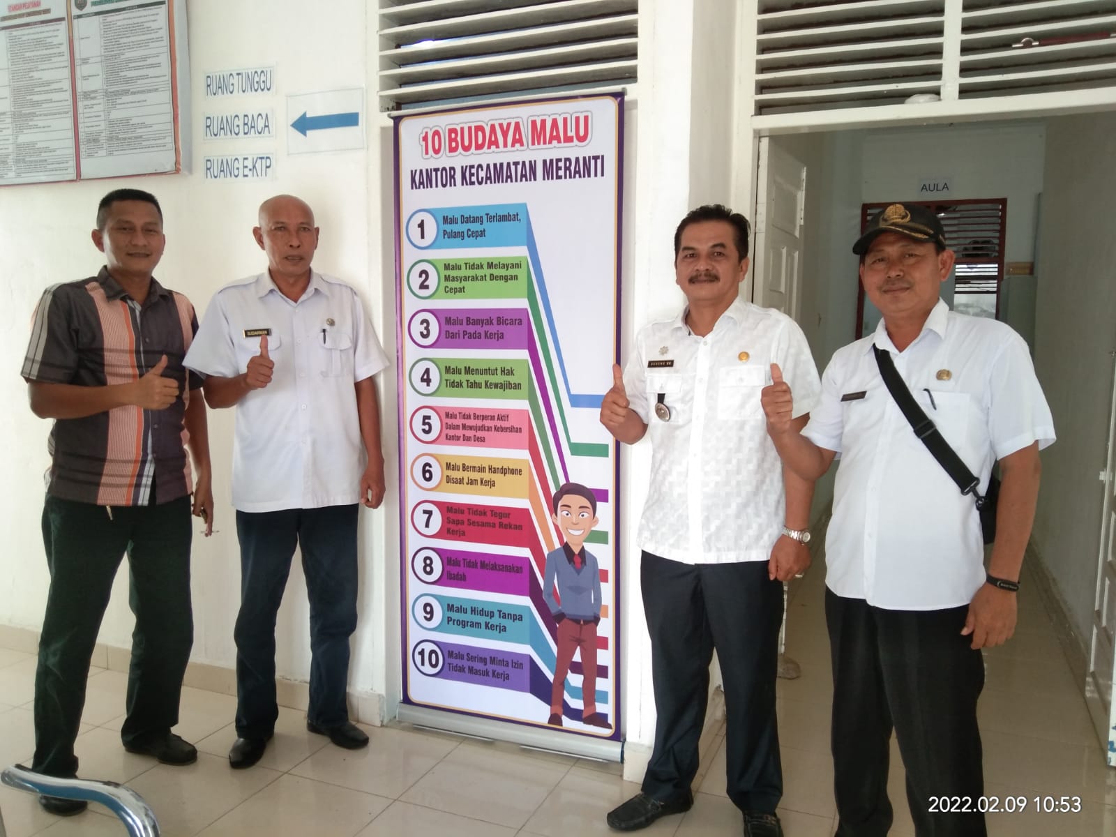 Camat Meranti Canangkan 10 Program Budaya Malu untuk Tingkatkan Pelayanan pada Masyarakat