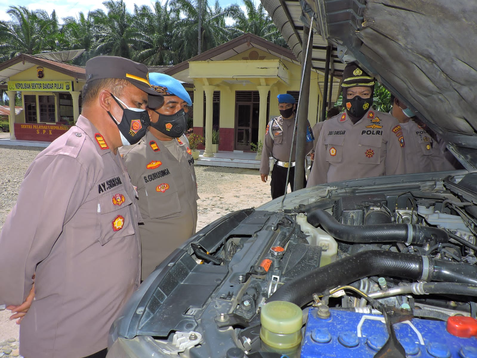 Wakapolres Asahan Minta Personel Polsek Bandar Pulau Rawat Kendaraan Dinas dan Senjata Api