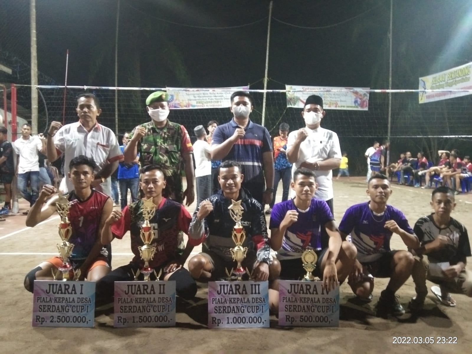 Club Serdama Raih Juara 1 di Turnamen Voly Antar Club se Kecamatan Meranti