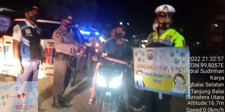 Tingkatkan Kamtibmas, Polres Tanjungbalai Bersama Instansi Terkai Gelar Patroli Berskala Besar