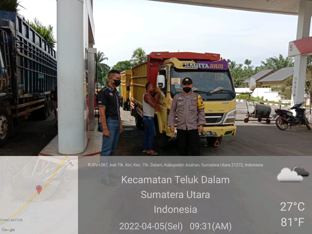 Polsek Simpang Empat Polres Asahan Monitoring SPBU