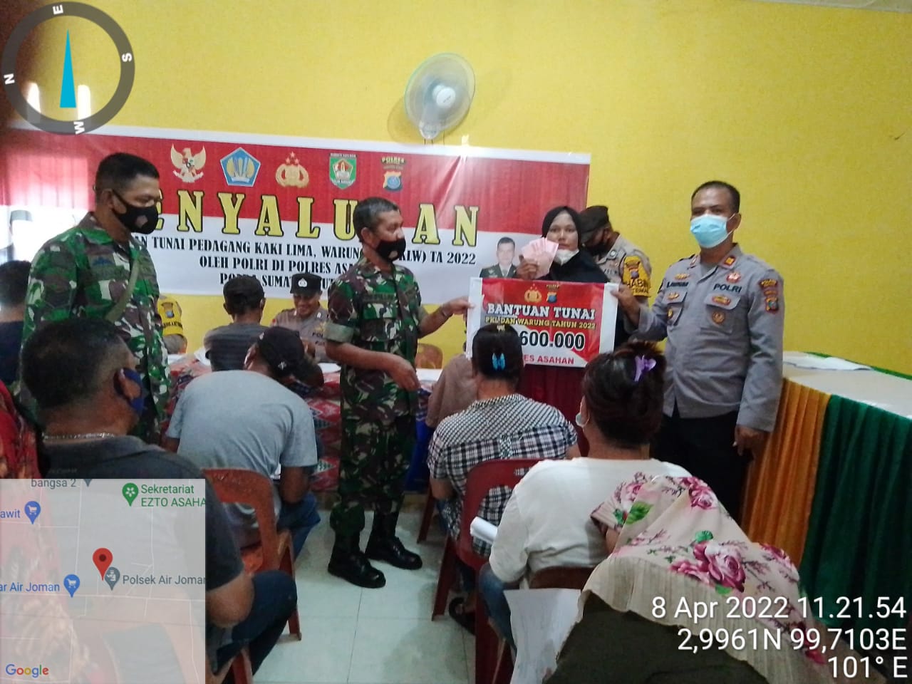 Polsek Air Joman Polres Asahan Salurkan Bantuan kepada 128 Warga