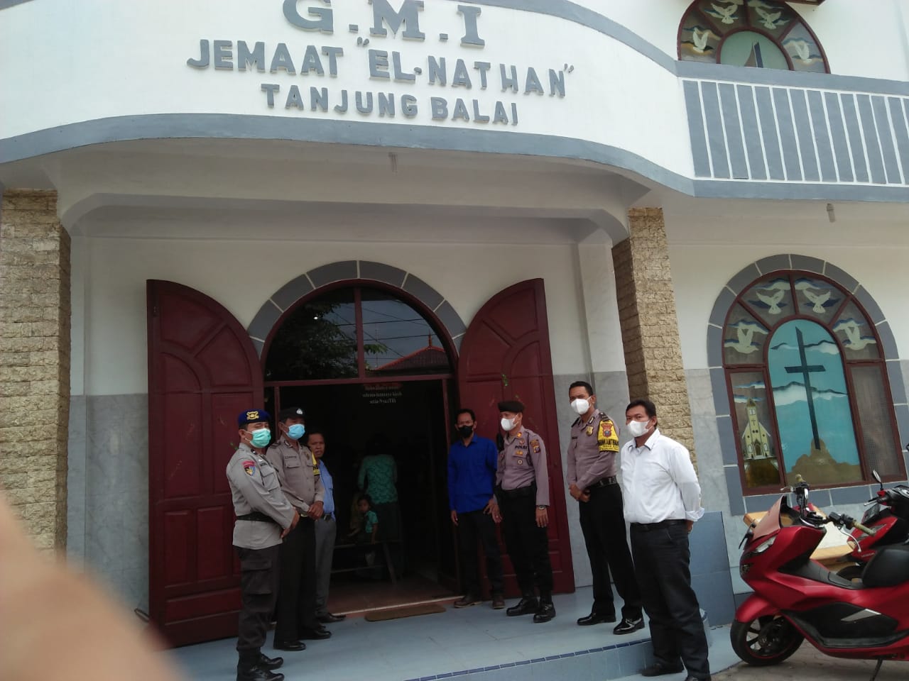 Sat Samapta Polres Tanjungbalai Amankan Ibadah Paskah di Sejumlah Gereja di Tanjungbalai