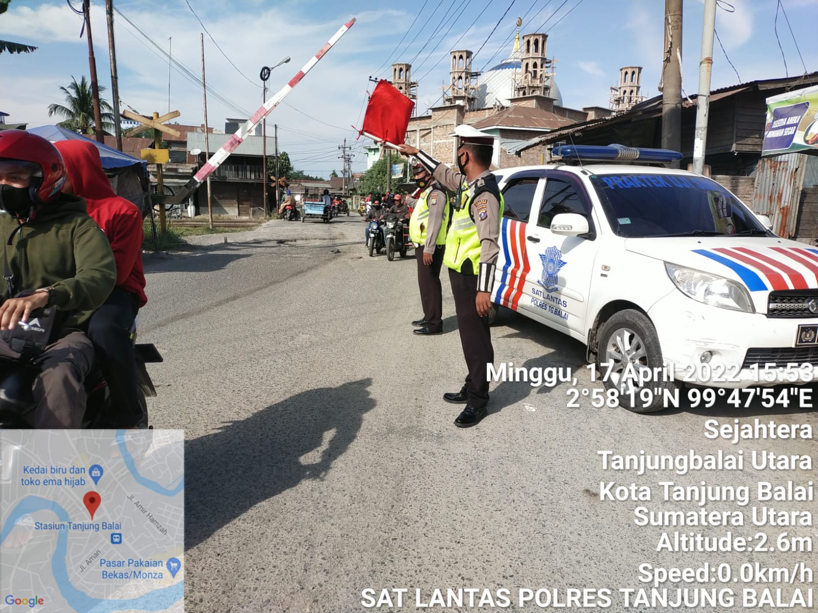 Satlantas Polres Tanjungbalai Patroli Sore Jelang Berbuka Puasa 