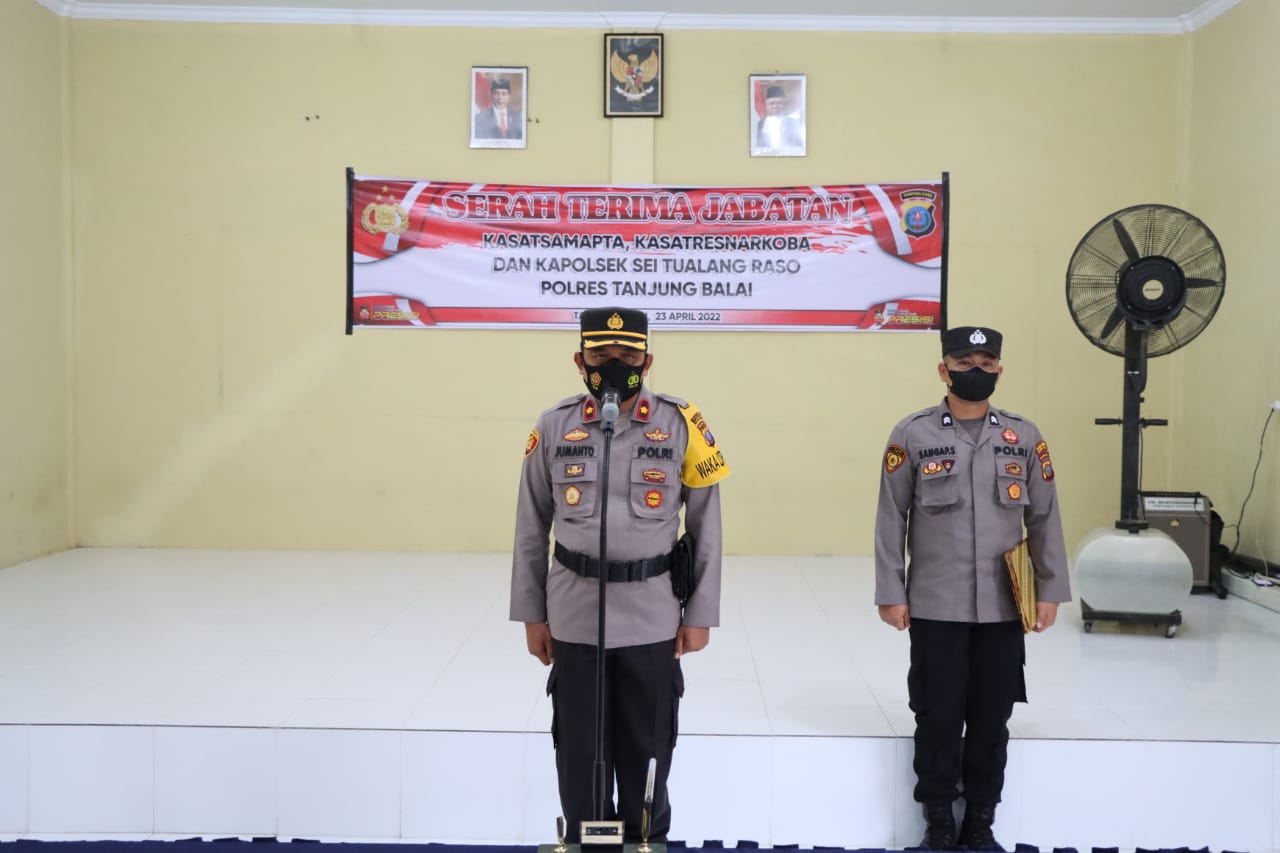 Waka Polres Tanjungbalai Pimpin Sertijab Tiga PJU Polres Tanjungbalai