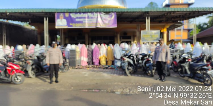 Polsek Prapat Janji Polres Asahan Pengamanan Shalat Idul Fitri 1443 H