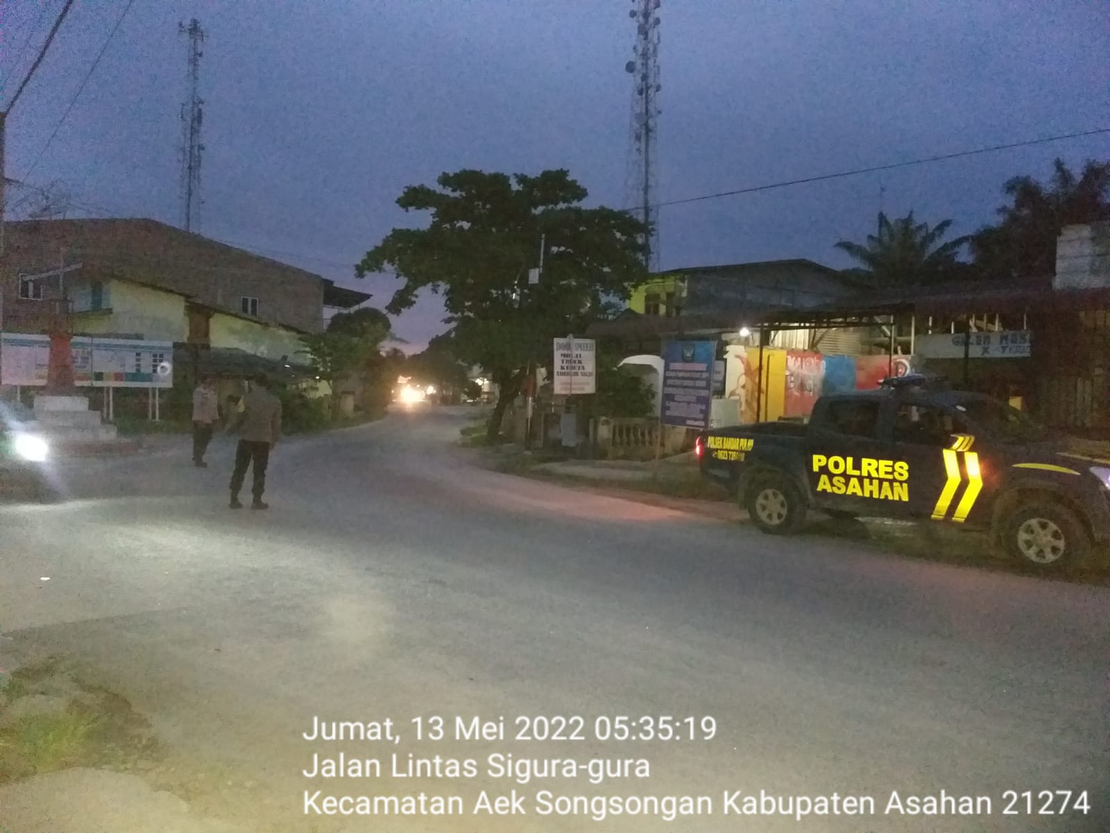 Personel Polsek Bandar Pulau Polres Asahan Gatur Lalin Pagi