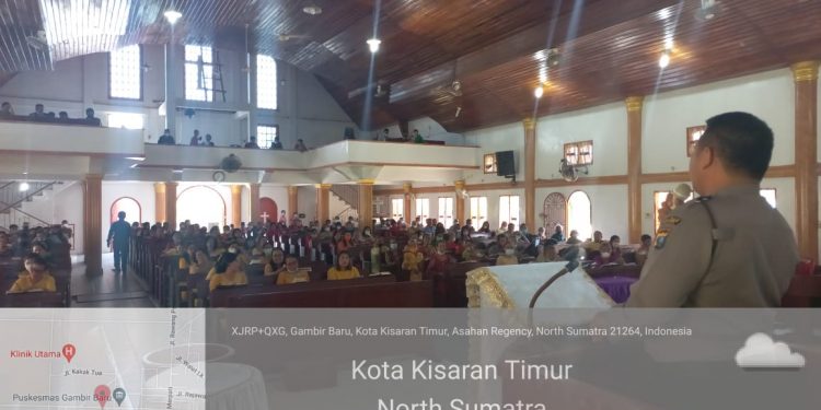 KBO Sat Samapta Polres Asahan Giat Komidamas di Gereja HKBP 