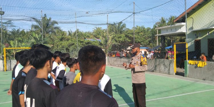 Bhabinkamtimas Polsek Air Joman Buka Tournament Futsal AYG 2022