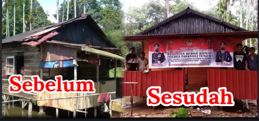  (Zatam/New Tapanuli)   Kondisi rumah Tukiman sebelum dan setelah di bedah