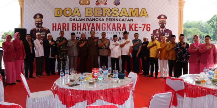 Doa Bersama yang Digelar Polres Asahan Dihadiri Bupati dan Dandim 0208/Asahan