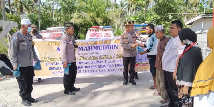 Bhabinkamtimas Polsek Air Joman Polres Asahan Qurban 1 Ekor Lembu