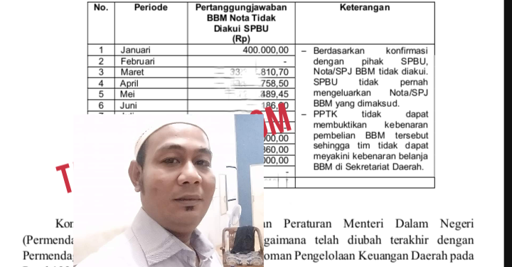 Sekjen DPP Bara Api Afifuddin dan data temuan BPK soal nota palsu pembelian BBM.