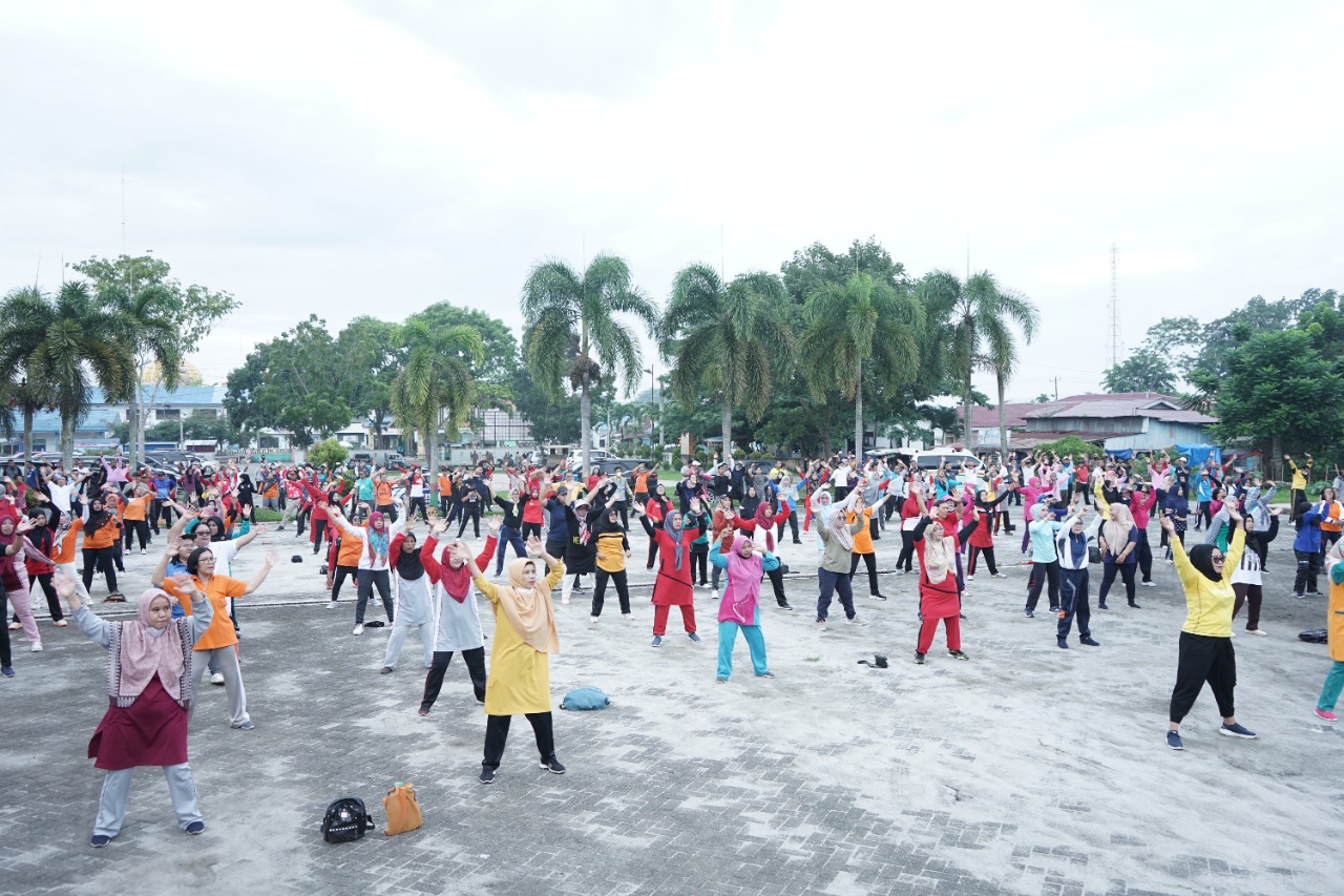 Pemkab Asahan Gelar Senam Massal