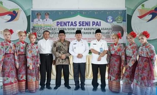 Asisten Perekonomian dan Pembangunan Pemkab Asahan Buka Pentas Seni PAI Tingkat SMP 