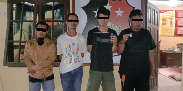 Nyabu, 4 Pria Ini Diringkus Personel Polsek Air Joman