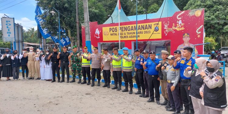 Tim Pamat Wil Polda Sumut dan Kapolres Asahan Check Pos PAM 1 Simpang Katarina