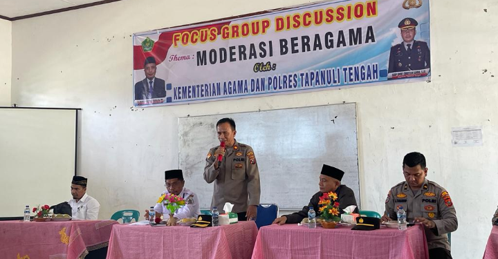 (Zatam/Taslab News)   Diskusi moderasi beragama yang digelar Polres Tapteng bersama Kemenag. 