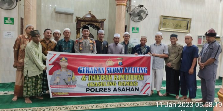 Kasat Samapta Polres Asahan, Sampaikan Pesan Kamtibmas di Masjid AL- MUTAQIN