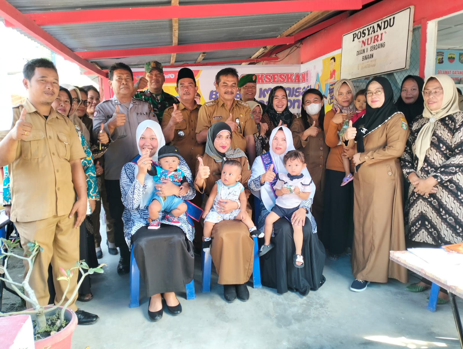 Camat Meranti Beserta Kaposiyan Hadiri Acara PIN Polio.