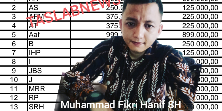 Ketua IPAS Muhammad Fikri Hanif dan data temuan BPK