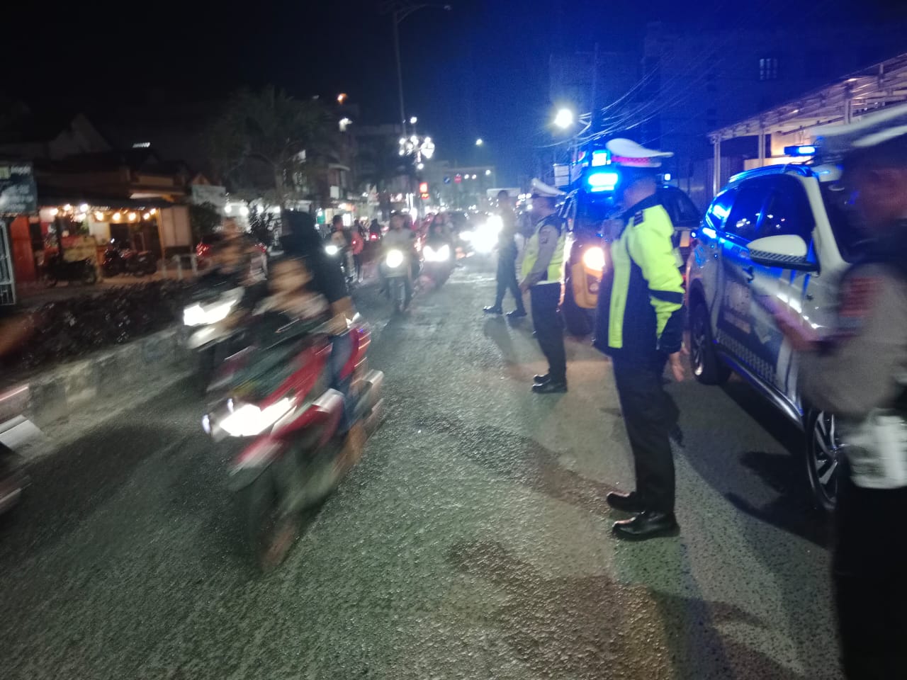 Satlantas Polres Asahan Gelar Patroli Blue Light