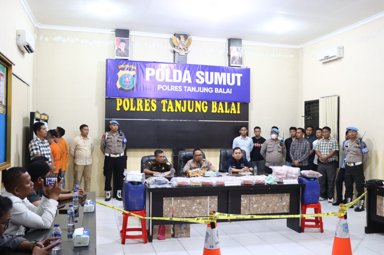 Personel Polres Tanjungbalai Gagalkan Peredaran 15 Kg Sabu dan 10 Ribu Butir Pil Ekstasi