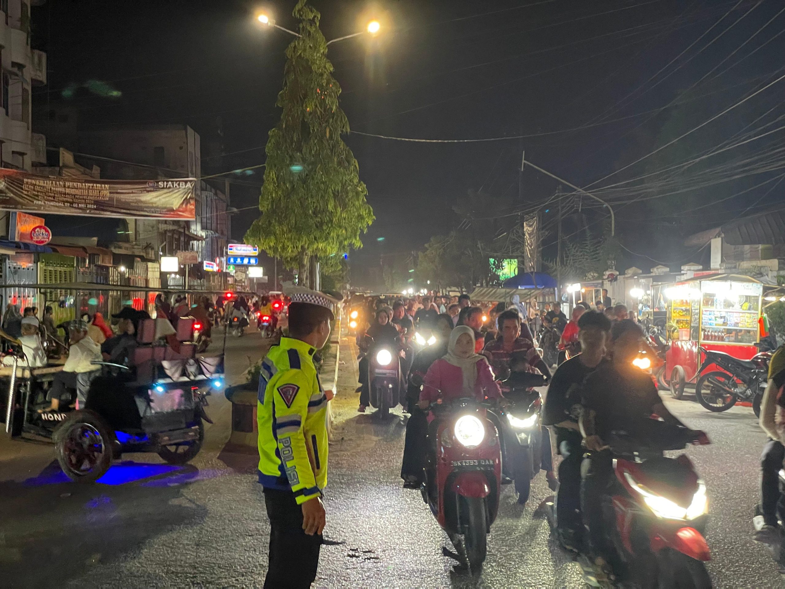 Personel Polres Tanjungbalai Amankan Malam Takbiran Hari Raya Idul Adha