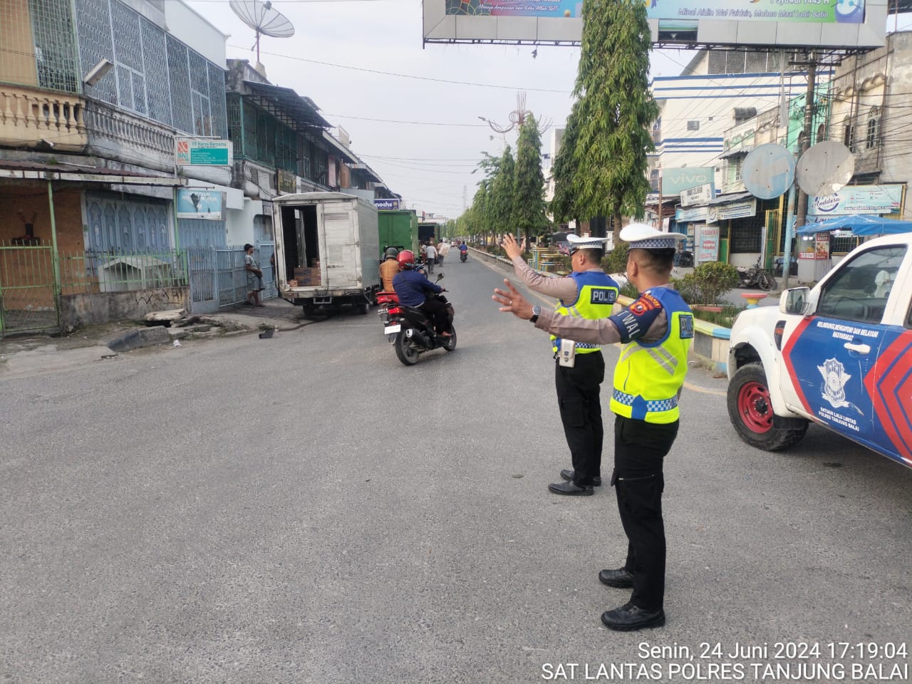 Sat Lantas Polres Tanjungbalai Gelar  Patroli Sore