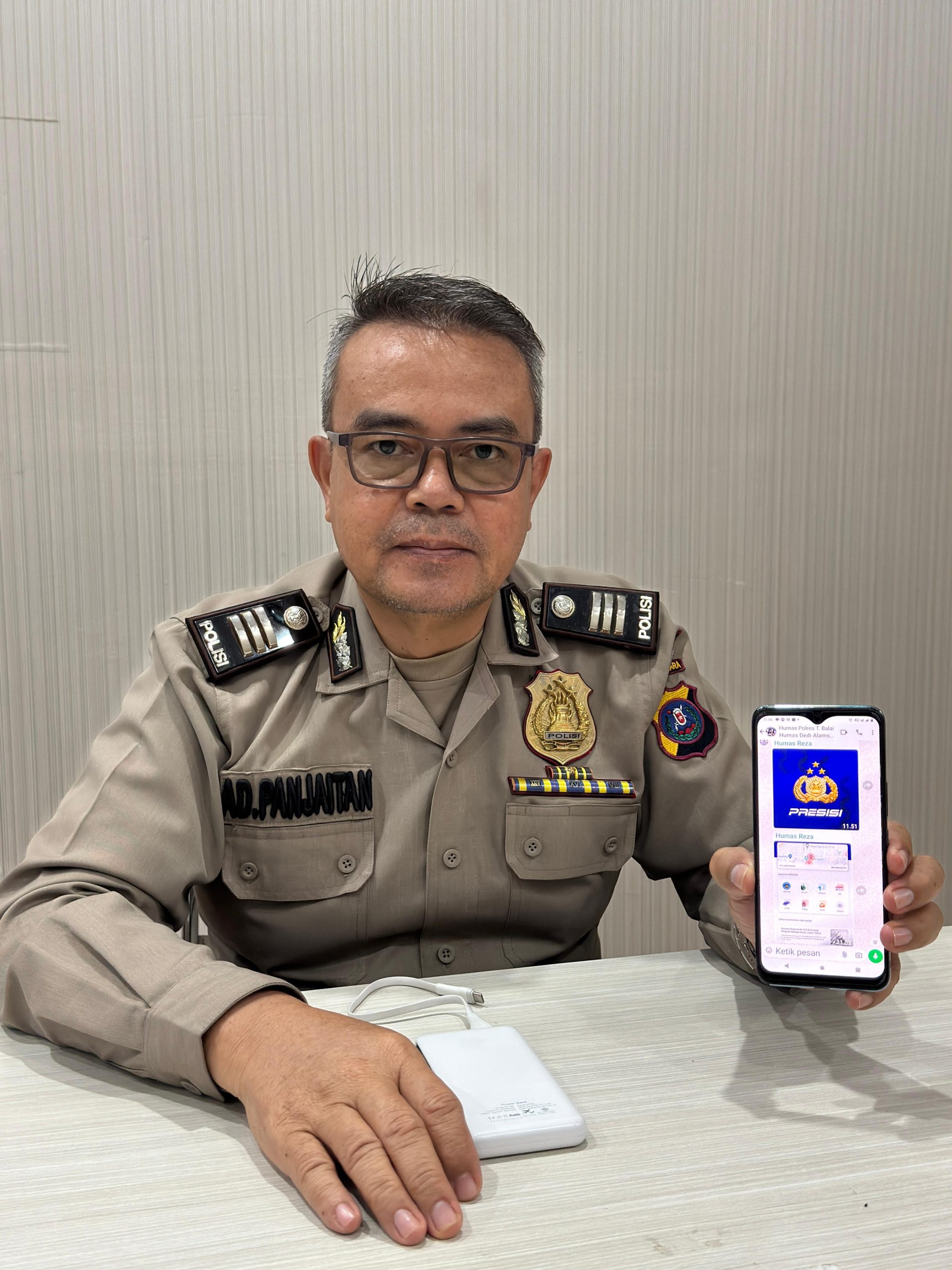 Polres Tanjungbalai Sosialisasi Aplikasi Super Apps Polri Kepada Warga