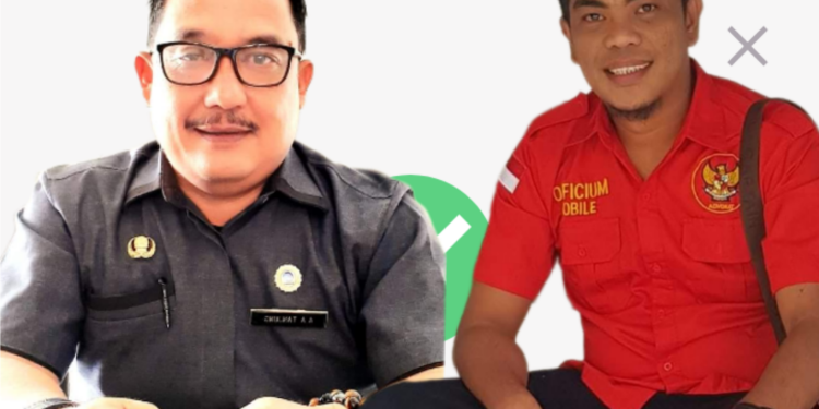 PLT Kadis Kominfo Asahan Arbin Tanjung (kiri), Khairul Anwar Harahap (kanan).