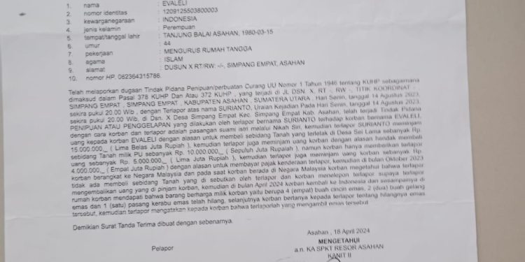 Seorang Janda Ngaku Ditipu dan Diperas Oknum ASN di Asahan