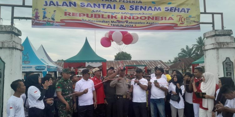 Ribuan Masyarakat Kecamatan Meranti  Ikut Gerak Jalan Santai