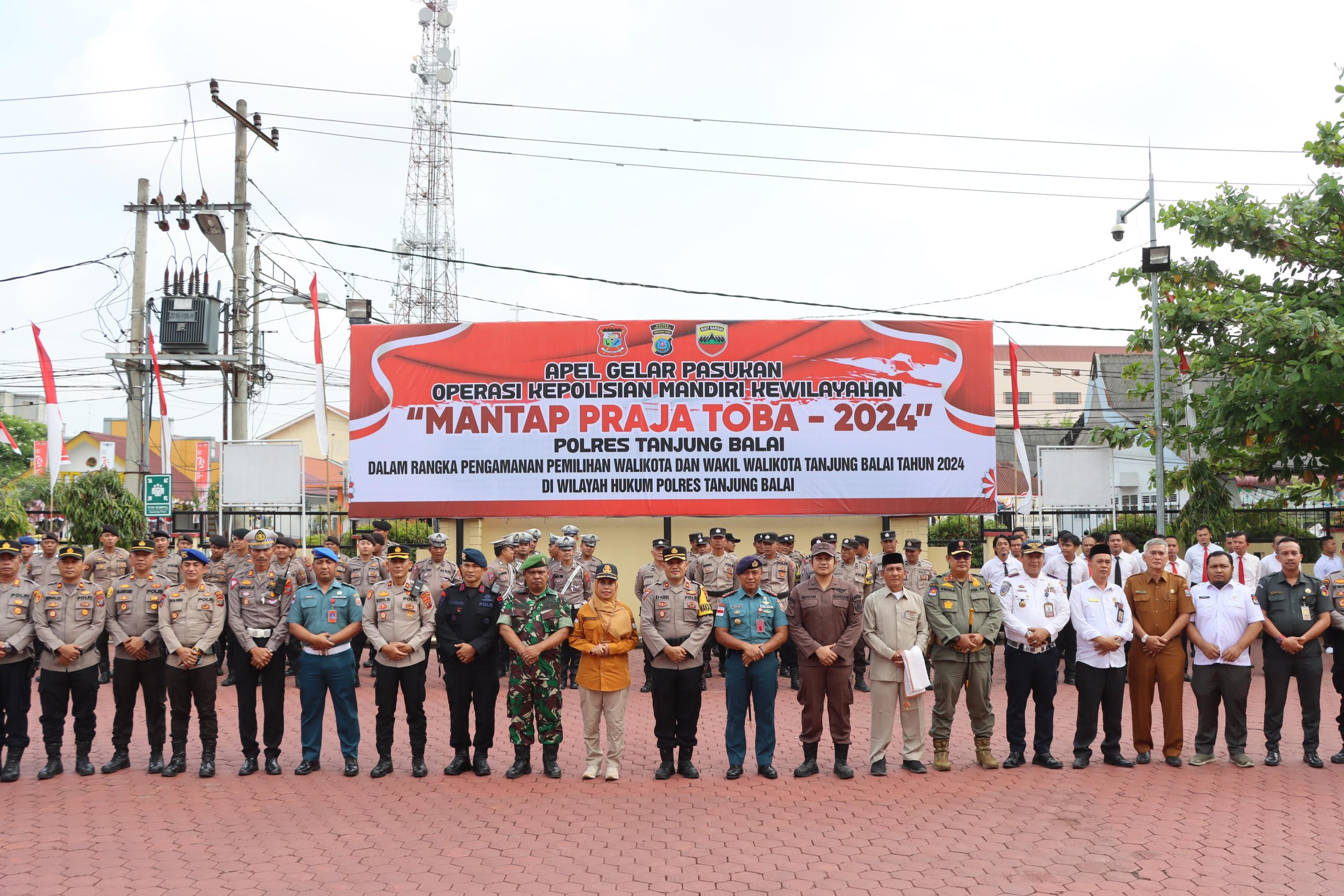 Polres Tanjungbalai Apel Gelar Pasukan Operasi Mantap Praja Toba Tahun 2024